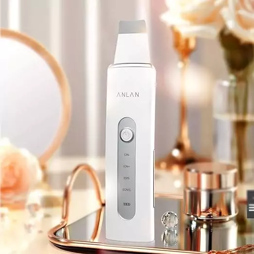 اسکرابر پوست ANLAN 2.0 اسکرابر اولتراسونیک صورت، پاکسازی صورت با 4 حالت