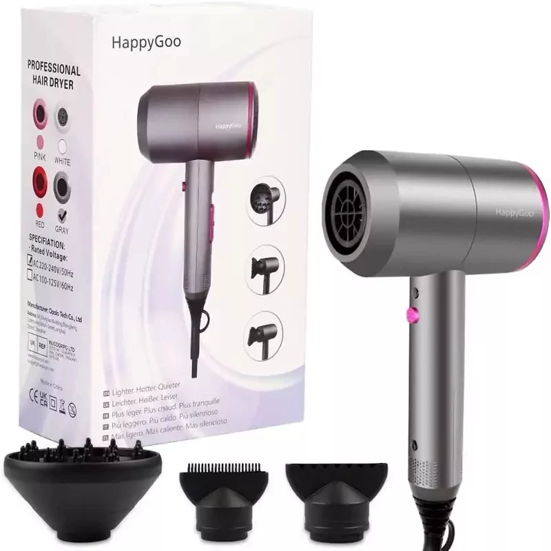 سشوار یونی حرفه ای HappyGoo قدرت 2000 وات