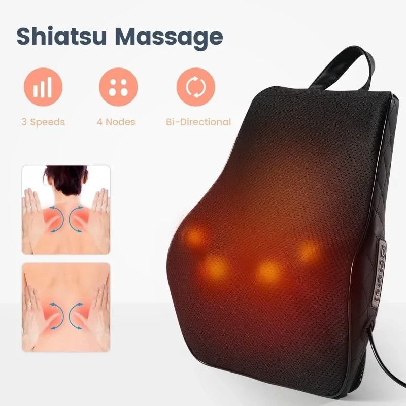 ماساژور پشتی صندلی ماشین و خانگی شیاتسو برند ietek jh-k3