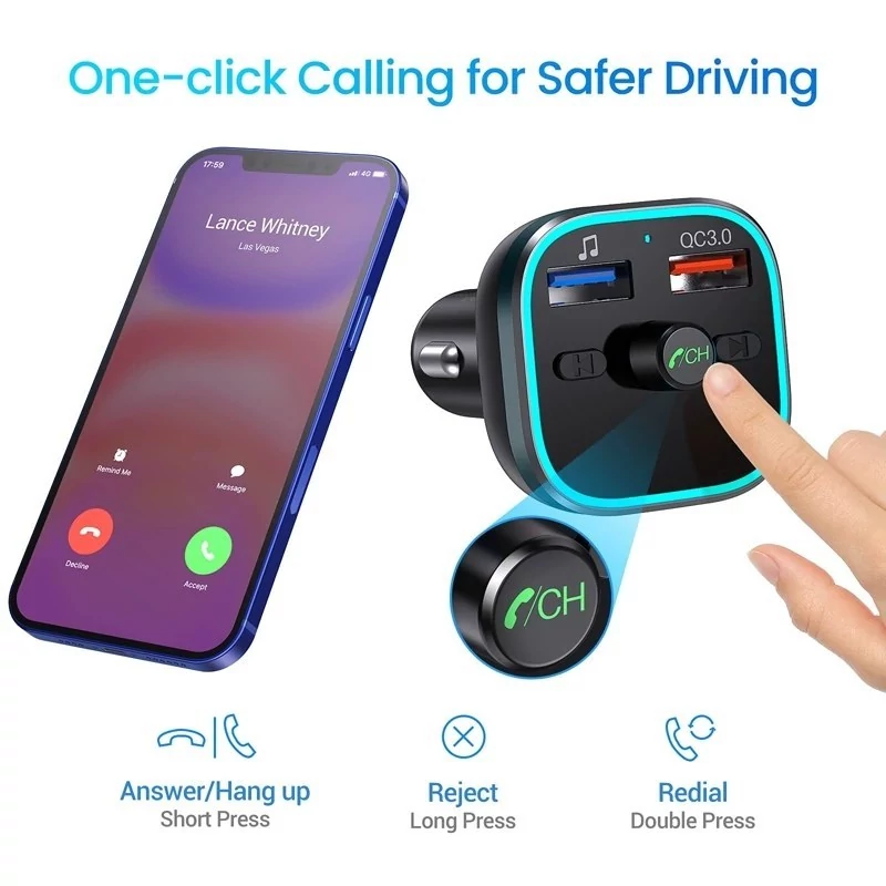 شارژر فندکی بلوتوثی برند VicTsing