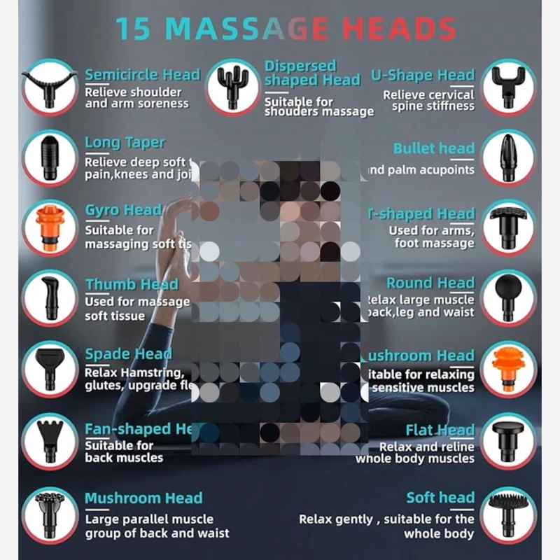 ماساژور تفنگی گان بافت عمیق برند DACORM مدل Y8 Pro Max