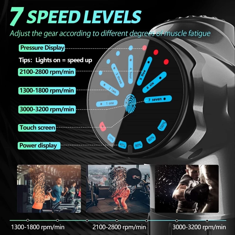 ماساژور تفنگی گان بافت عمیق برند DACORM مدل Y8 Pro Max