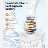 اسکرابر چرخشی شارژی ضد اب برند VaxBree با صفحه نمایش LED