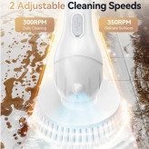 اسکرابر چرخشی شارژی ضد اب برند VaxBree با صفحه نمایش LED