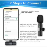 میکروفون یقه ای بیسیم حرفه ای مدل k8