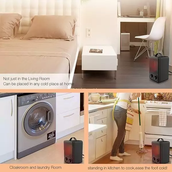 بخاری برقی فن دار رومیزی 1800 وات مدل QN03 برند POCHEA