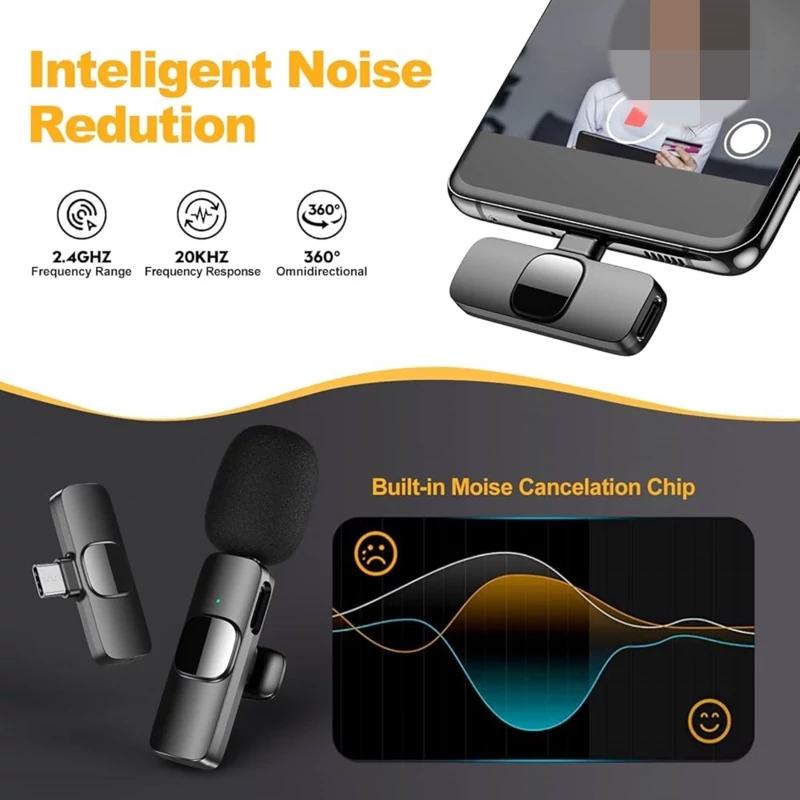 میکروفون بی سیم یقه ای دو عددی