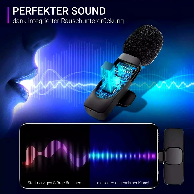 میکروفون بی سیم یقه ای دو عددی