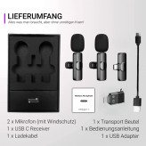 میکروفون بی سیم یقه ای دو عددی