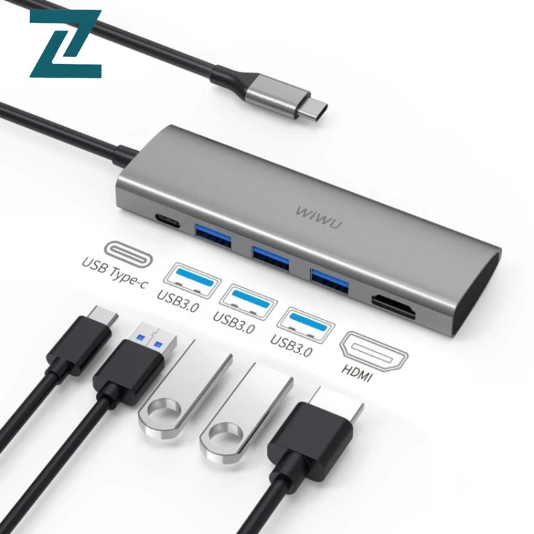 هاب 5 پورته USB-C برند WIWU مدل A531H