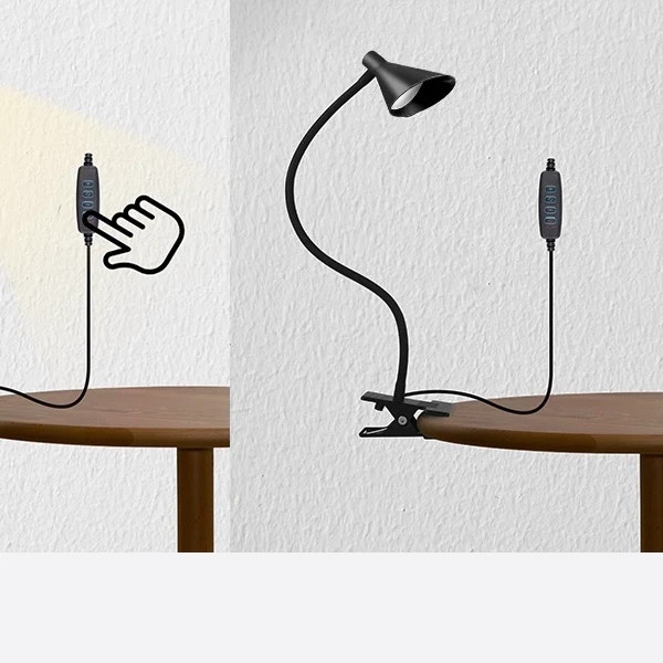 چراغ مطالعه ی گیره ای LED Qooltek 3 سفید