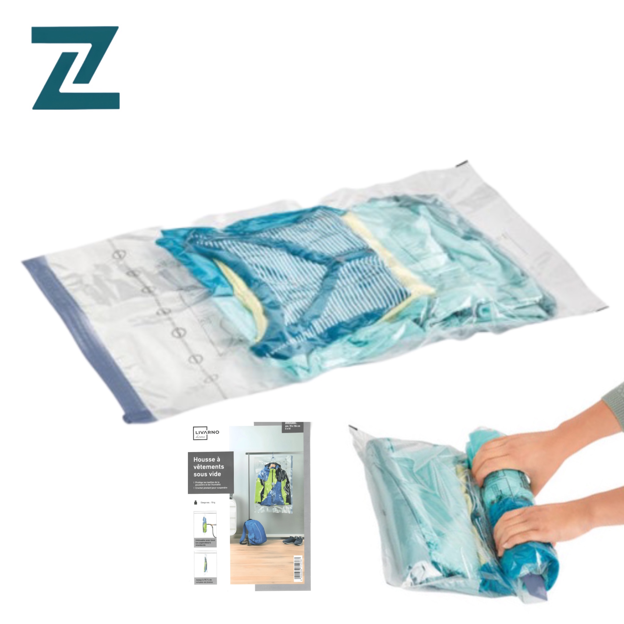 کاور وکیوم لباس ایستاده – LIVARNO Home (سایز 70×104) بسته 1 عددی