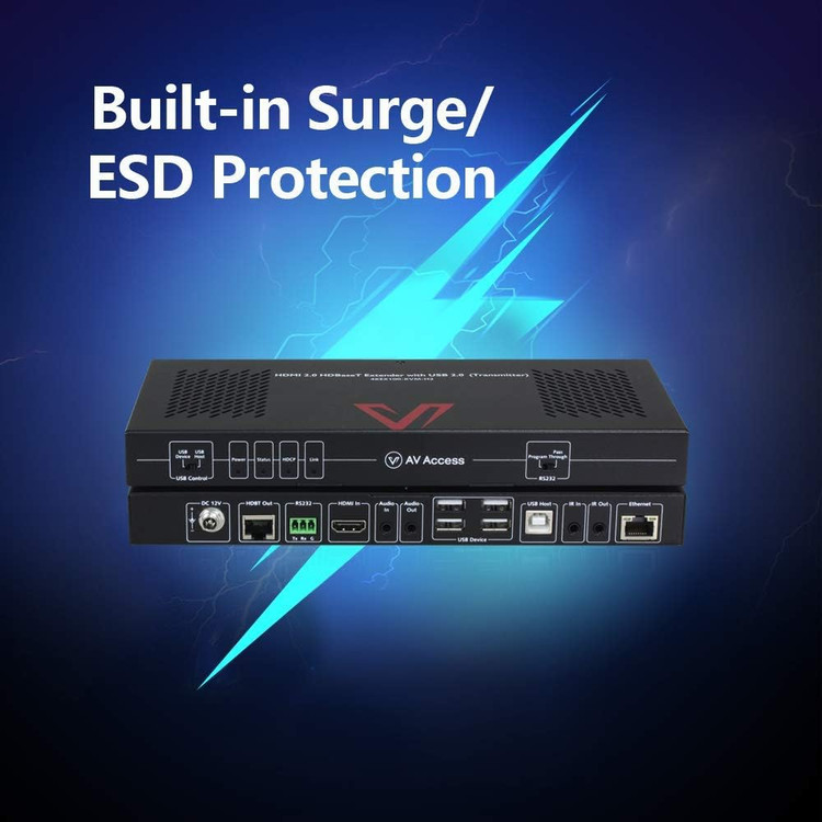 اکستندر HDMI 2.0 مدل HDBaseT با KVM USB | برد 100 متر، 4K@60Hz، شبکه و مادون قرمز