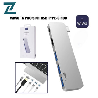 هاب تایپ-سی 5 پورت Wiwu T6 Pro –انتقال 10Gbps، 4K، PD شارژ سریع