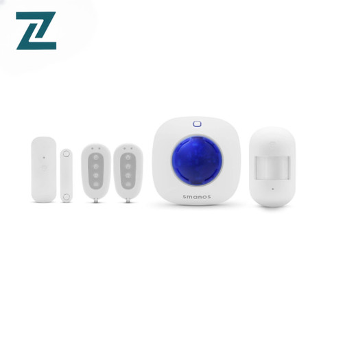 سیستم دزدگیر خانگی سنسوردار smanos مدل S105 با کیت آژیر زومین کالا