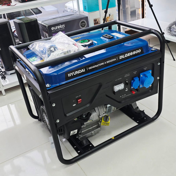 ژنراتور برق ۵ کیلووات بنزینی برند هیوندا مدل DLGE6500 چهار زمانه تک فاز (Stage V) با AVR و موتور قدرتمند ۱۴ اسب بخار