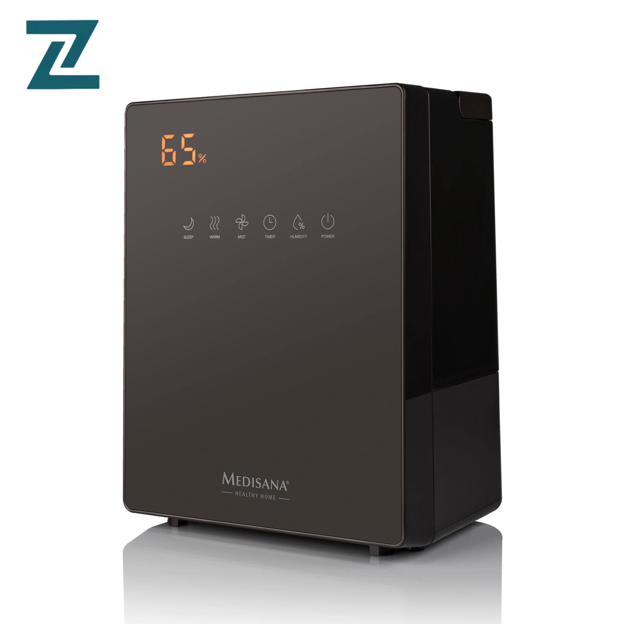 بخور سرد و گرم برند مدیسانا مدل AH 675 با رطوبت‌سنج دستگاه بخور 5.2 لیتری با تایمر و تنظیم شدت بخار