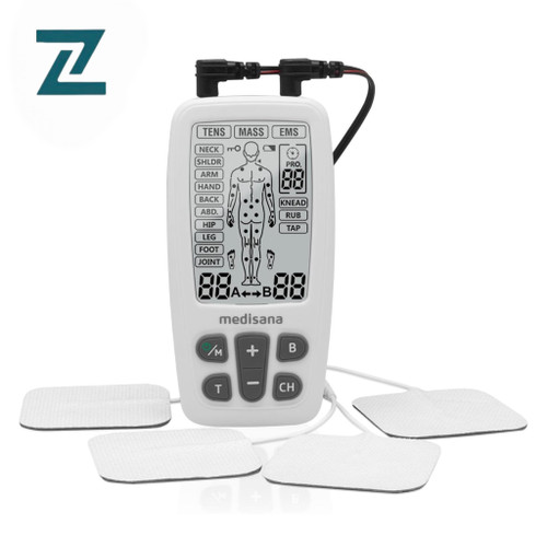 دستگاه الکتروتراپی برند مدیسانا مدل TT 200 ماساژور TENS EMS حرفهای تقویت عضلات و تسکین درد