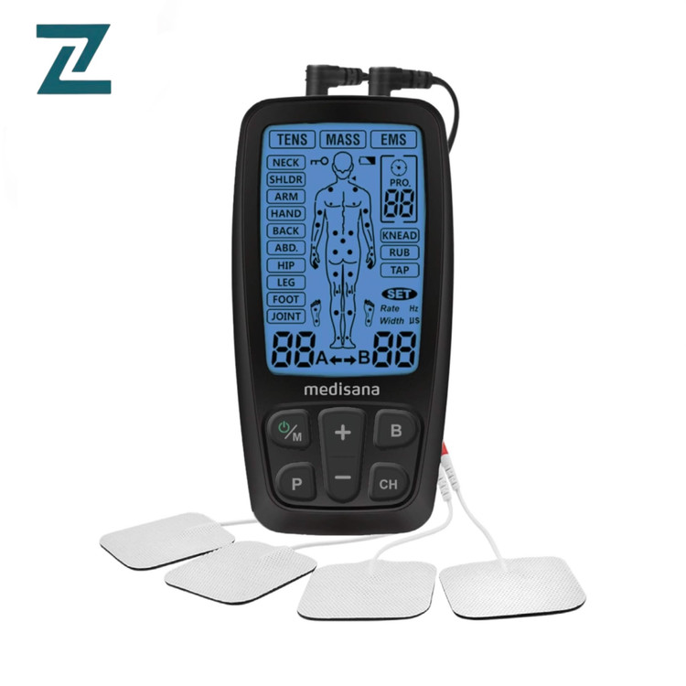 ماساژور الکتروتراپی EMS و دستگاه تنسبرند مدیسانا مدل TT 205 قابلیت 3کاره تسکین درد و تقویت عضلات با 60 برنامه