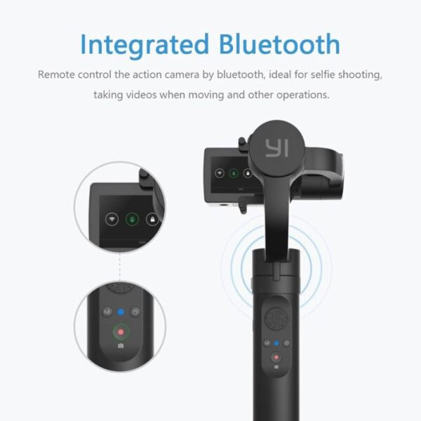 دوربین اکشن ورزشی 4k برند iZEEKER مدل iA100 و گیمبال و لرزشگیر برند YI Action Gimbal