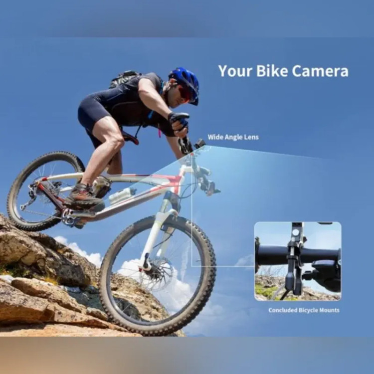 دوربین اکشن ورزشی 4k برند iZEEKER مدل iA100 و گیمبال و لرزشگیر برند YI Action Gimbal