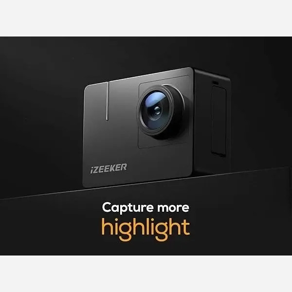دوربین اکشن ورزشی 4k برند iZEEKER مدل iA100 و گیمبال و لرزشگیر برند YI Action Gimbal