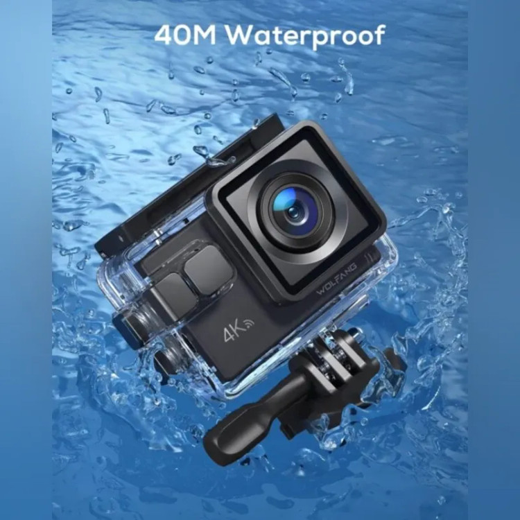 دوربین اکشن 4K ورزشی WOLFANG GA100 با گیمبال و لرزشگیر سهمحوره YI Action Gimbal