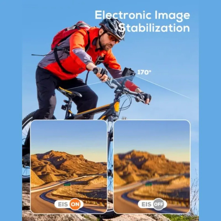دوربین اکشن 4K ورزشی WOLFANG GA100 با گیمبال و لرزشگیر سهمحوره YI Action Gimbal
