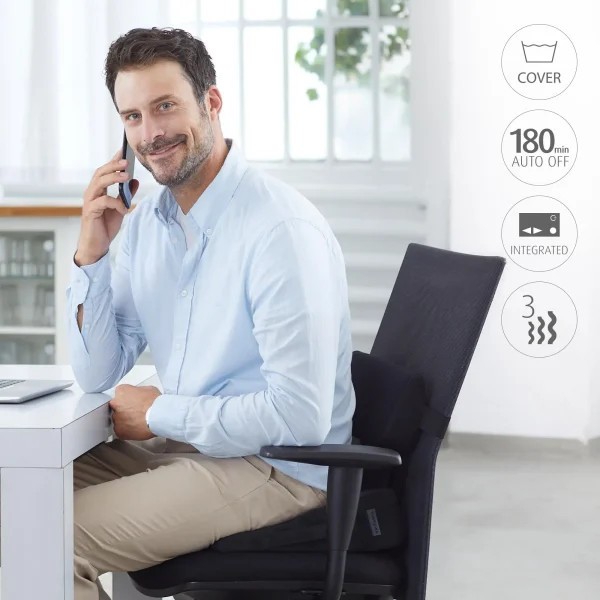 بالش گرمایشی برند مدیسانا OL 350 با تکیهگاه کمری قابل تنظیم